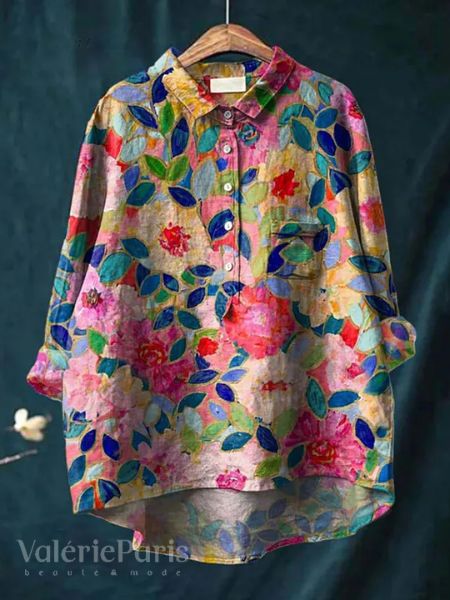 Lilly - Elegante Geblümte Bluse