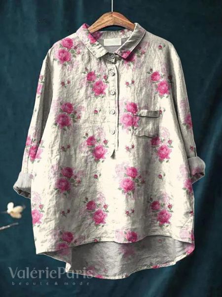 Lilly - Elegante Geblümte Bluse